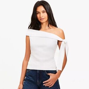 LOFT White Tank Top with Tie Strap